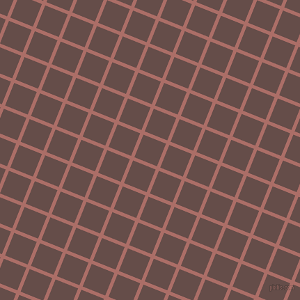 68/158 degree angle diagonal checkered chequered lines, 5 pixel lines width, 35 pixel square size, Coral Tree and Congo Brown plaid checkered seamless tileable