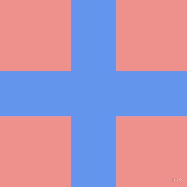 checkered chequered horizontal vertical lines, 154 pixel lines width, 483 pixel square size, Cornflower Blue and Sweet Pink plaid checkered seamless tileable