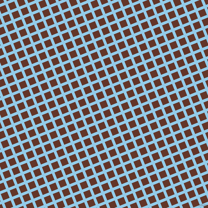 22/112 degree angle diagonal checkered chequered lines, 12 pixel line width, 29 pixel square size, Cornflower and Hairy Heath plaid checkered seamless tileable