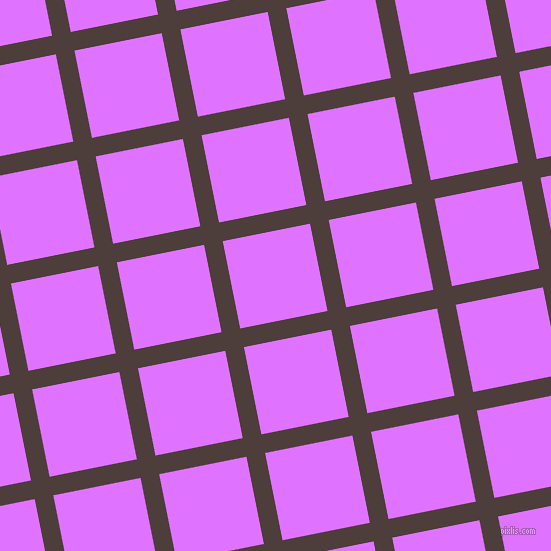 11/101 degree angle diagonal checkered chequered lines, 19 pixel lines width, 89 pixel square size, Crater Brown and Heliotrope plaid checkered seamless tileable