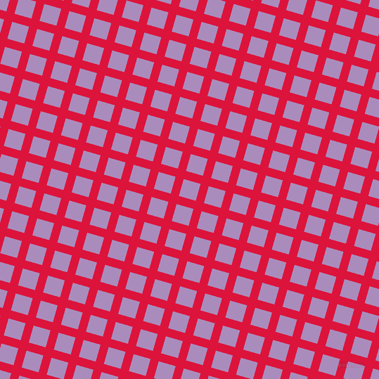 74/164 degree angle diagonal checkered chequered lines, 12 pixel line width, 25 pixel square size, Crimson and East Side plaid checkered seamless tileable
