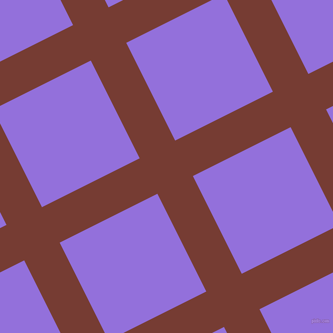 27/117 degree angle diagonal checkered chequered lines, 79 pixel line width, 218 pixel square size, Crown Of Thorns and Medium Purple plaid checkered seamless tileable