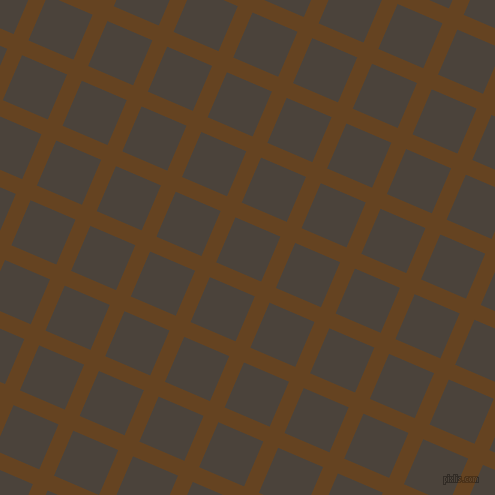67/157 degree angle diagonal checkered chequered lines, 16 pixel line width, 49 pixel square size, Dark Brown and Space Shuttle plaid checkered seamless tileable