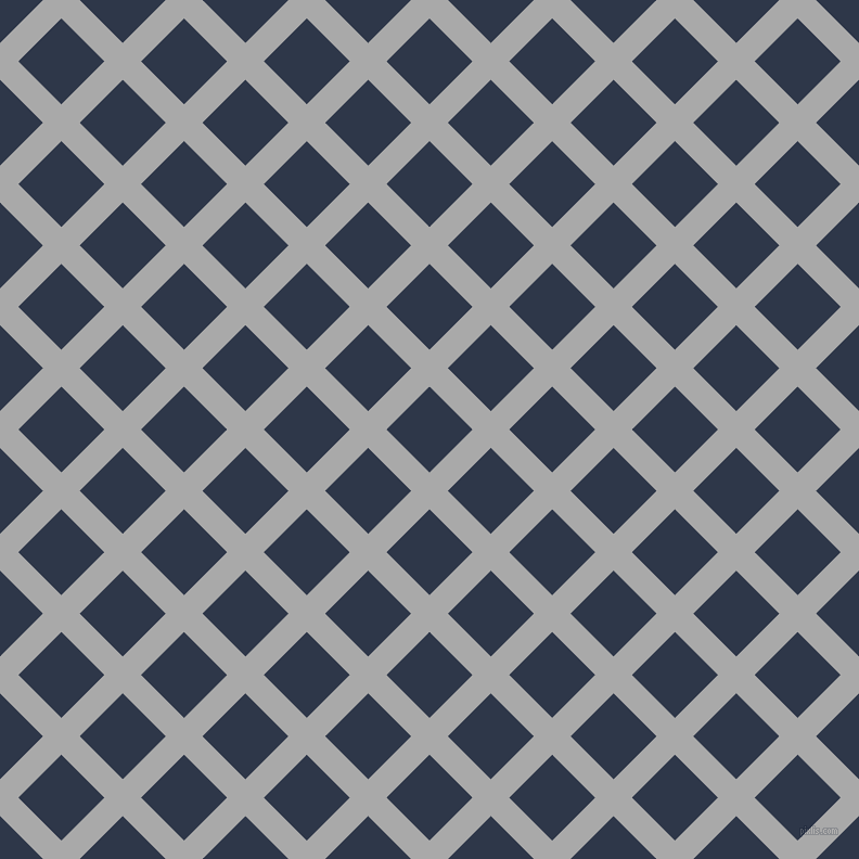 45/135 degree angle diagonal checkered chequered lines, 24 pixel lines width, 56 pixel square size, Dark Gray and Licorice plaid checkered seamless tileable