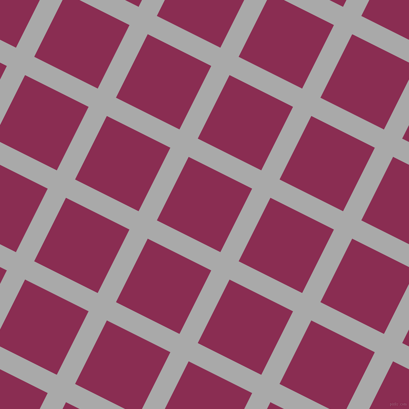 63/153 degree angle diagonal checkered chequered lines, 42 pixel line width, 146 pixel square size, Dark Gray and Rose Bud Cherry plaid checkered seamless tileable