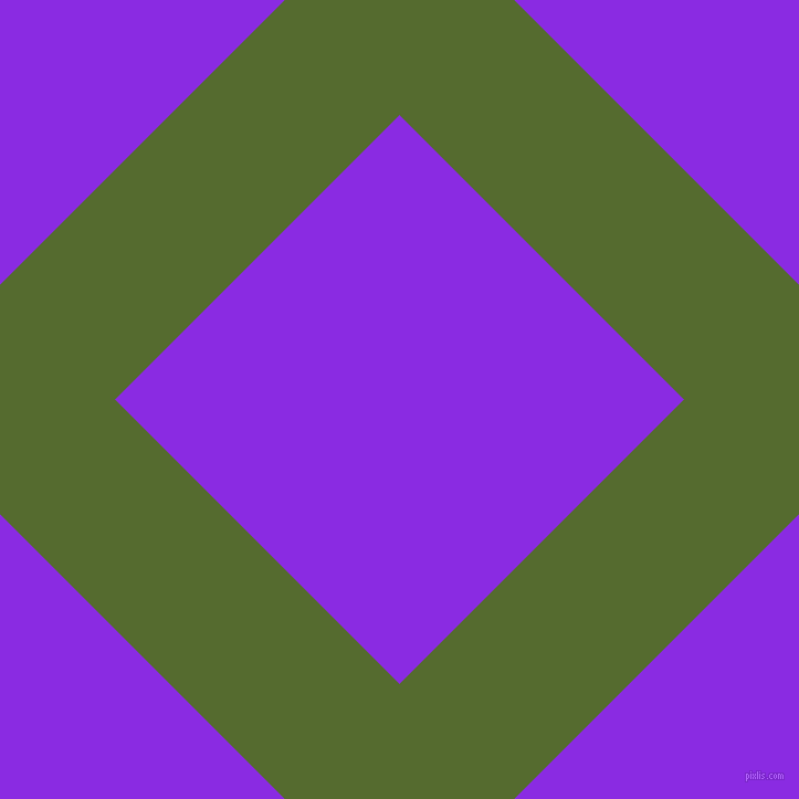 45/135 degree angle diagonal checkered chequered lines, 147 pixel line width, 364 pixel square size, Dark Olive Green and Blue Violet plaid checkered seamless tileable
