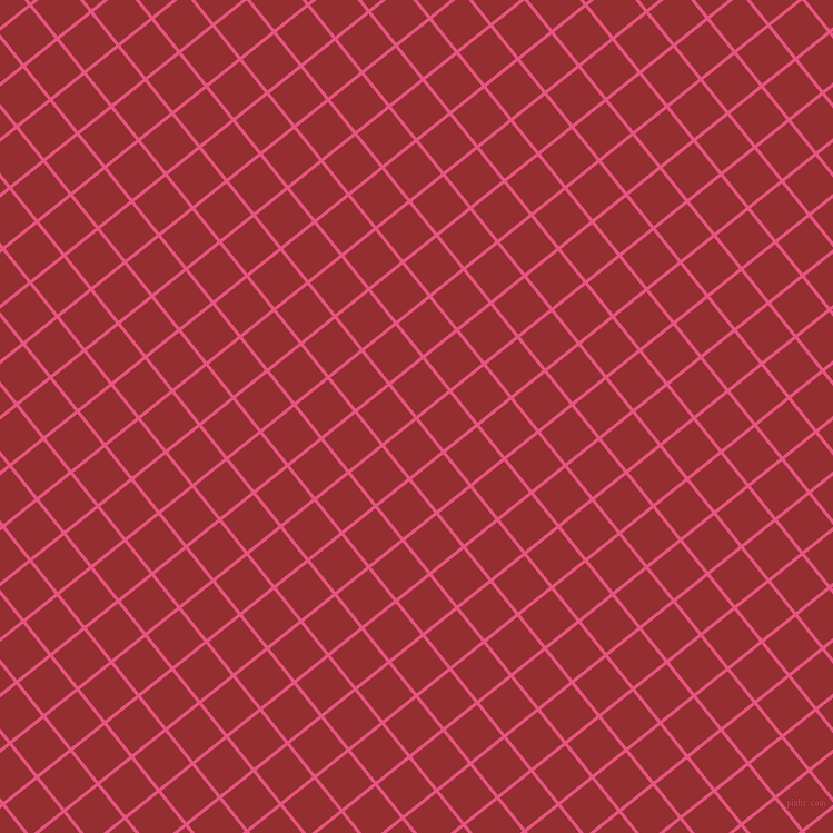 39/129 degree angle diagonal checkered chequered lines, 3 pixel line width, 36 pixel square size, Dark Pink and Guardsman Red plaid checkered seamless tileable