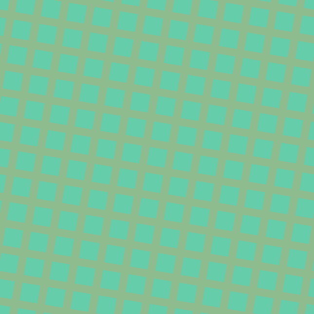 81/171 degree angle diagonal checkered chequered lines, 16 pixel lines width, 37 pixel square size, Dark Sea Green and Medium Aquamarine plaid checkered seamless tileable