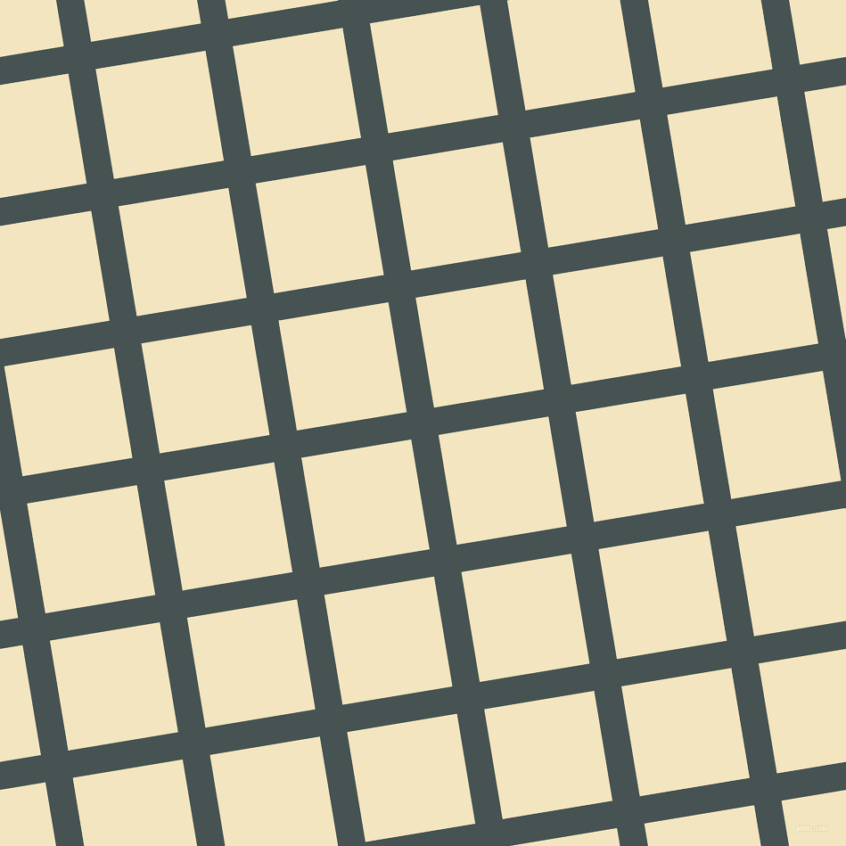 9/99 degree angle diagonal checkered chequered lines, 31 pixel lines width, 125 pixel square size, Dark Slate and Half Colonial White plaid checkered seamless tileable