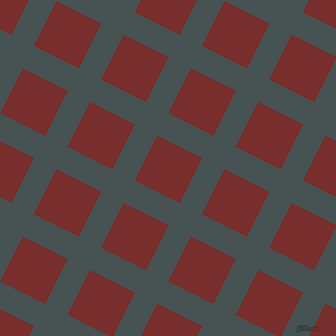 63/153 degree angle diagonal checkered chequered lines, 36 pixel line width, 73 pixel square size, Dark Slate and Lusty plaid checkered seamless tileable