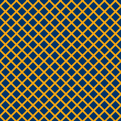 45/135 degree angle diagonal checkered chequered lines, 6 pixel lines width, 21 pixel square size, Dark Tangerine and Prussian Blue plaid checkered seamless tileable