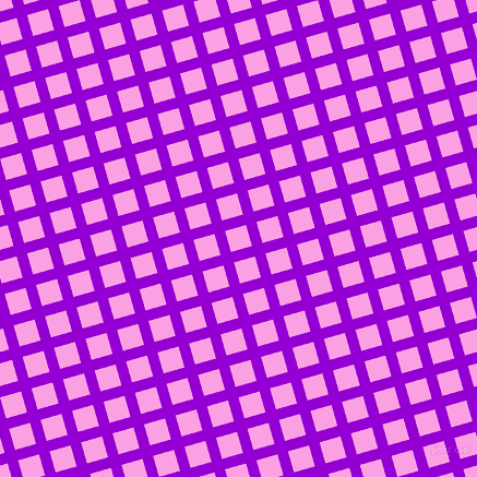 16/106 degree angle diagonal checkered chequered lines, 10 pixel line width, 20 pixel square size, Dark Violet and Lavender Rose plaid checkered seamless tileable