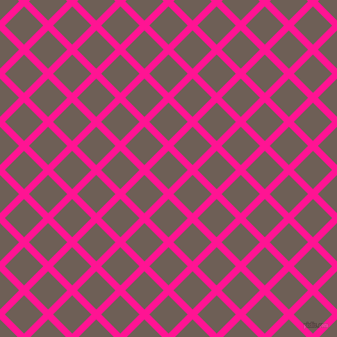 45/135 degree angle diagonal checkered chequered lines, 10 pixel lines width, 39 pixel square size, Deep Pink and Dorado plaid checkered seamless tileable