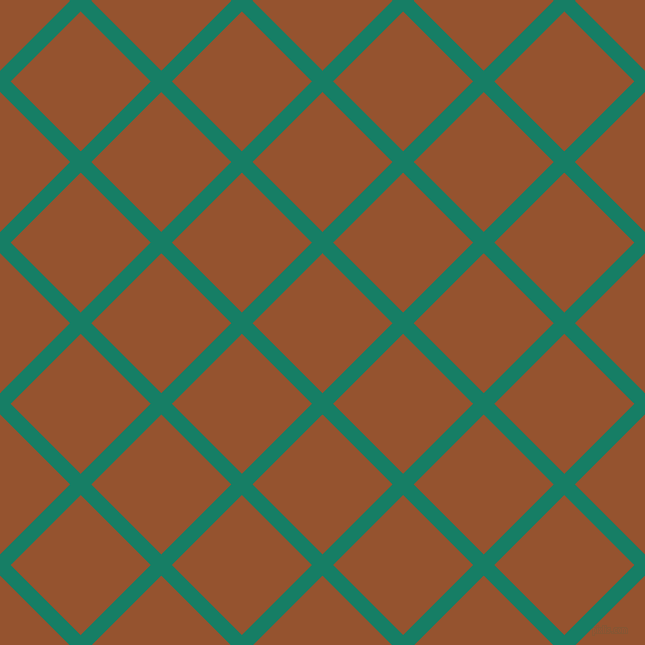 45/135 degree angle diagonal checkered chequered lines, 15 pixel lines width, 99 pixel square size, Deep Sea and Chelsea Gem plaid checkered seamless tileable