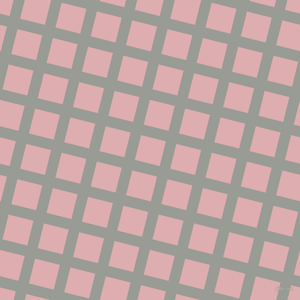 76/166 degree angle diagonal checkered chequered lines, 22 pixel lines width, 52 pixel square size, Delta and Pale Chestnut plaid checkered seamless tileable