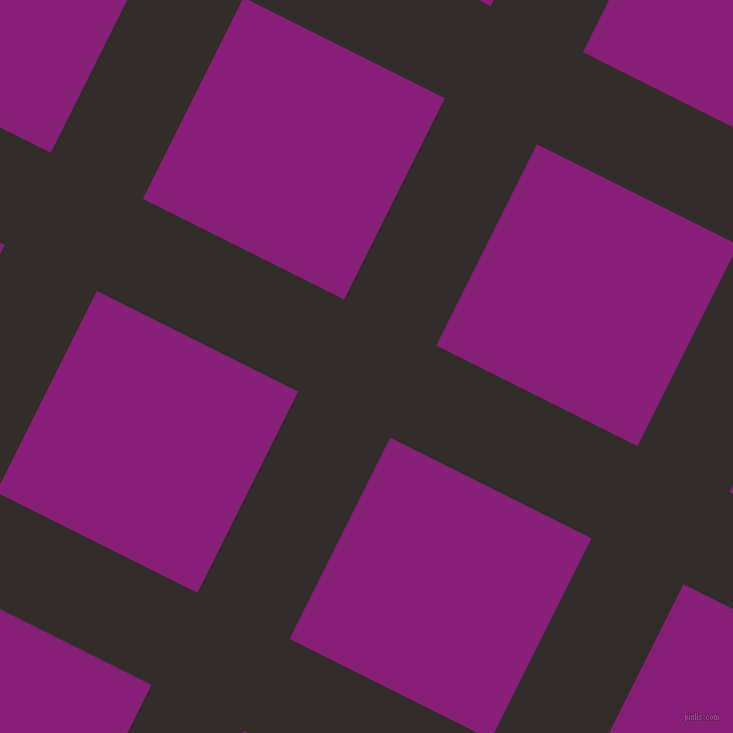 63/153 degree angle diagonal checkered chequered lines, 103 pixel lines width, 225 pixel square size, Diesel and Dark Purple plaid checkered seamless tileable