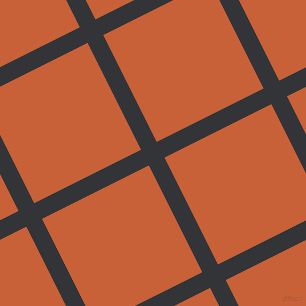 27/117 degree angle diagonal checkered chequered lines, 35 pixel lines width, 238 pixel square size, Ebony Clay and Ecstasy plaid checkered seamless tileable