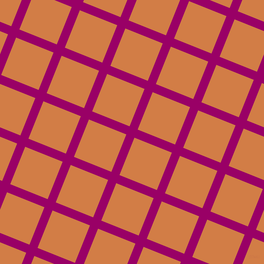 68/158 degree angle diagonal checkered chequered lines, 29 pixel line width, 134 pixel square size, Eggplant and Raw Sienna plaid checkered seamless tileable