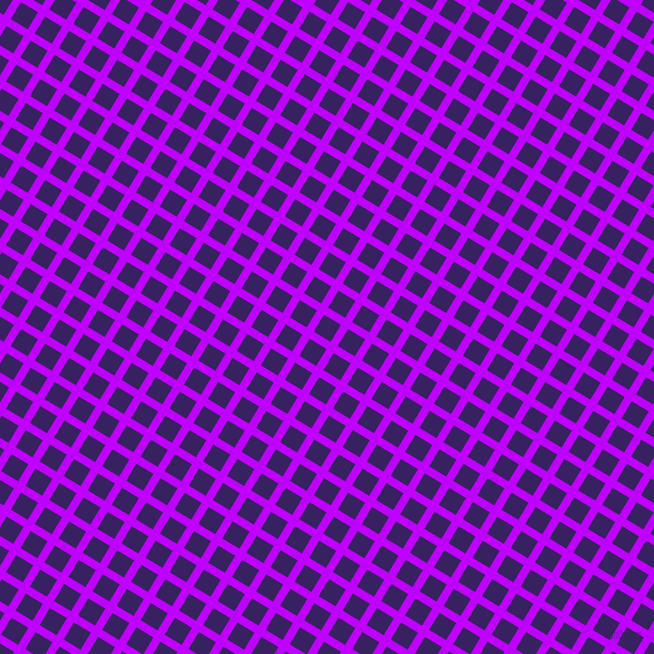 59/149 degree angle diagonal checkered chequered lines, 9 pixel line width, 22 pixel square size, Electric Purple and Christalle plaid checkered seamless tileable