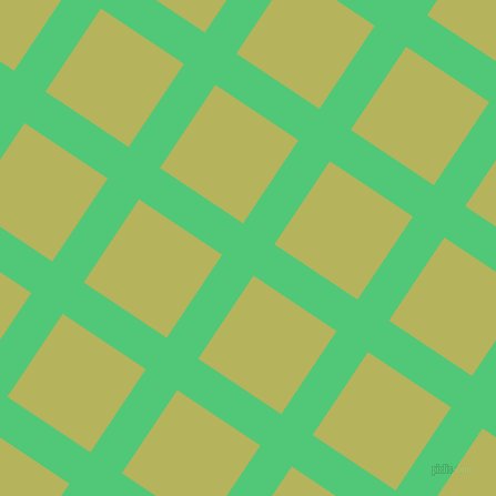 56/146 degree angle diagonal checkered chequered lines, 34 pixel line width, 90 pixel square size, Emerald and Olive Green plaid checkered seamless tileable