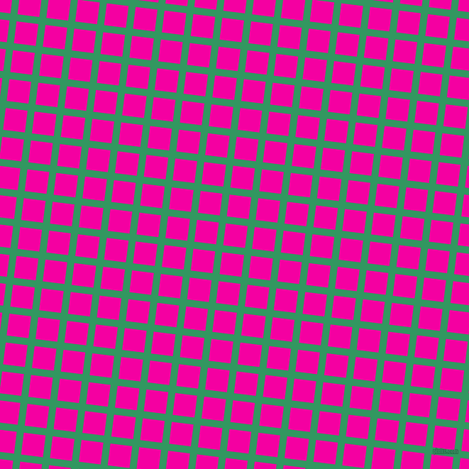 83/173 degree angle diagonal checkered chequered lines, 10 pixel lines width, 31 pixel square size, Eucalyptus and Hollywood Cerise plaid checkered seamless tileable
