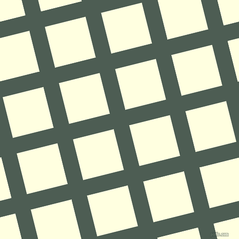14/104 degree angle diagonal checkered chequered lines, 31 pixel line width, 82 pixel square size, Feldgrau and Light Yellow plaid checkered seamless tileable