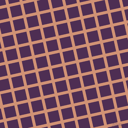 13/103 degree angle diagonal checkered chequered lines, 10 pixel line width, 37 pixel square size, Feldspar and Hot Purple plaid checkered seamless tileable