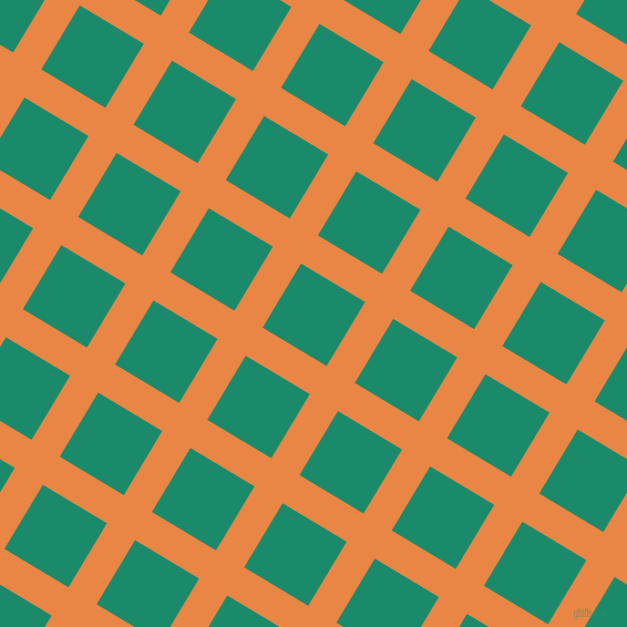 59/149 degree angle diagonal checkered chequered lines, 36 pixel lines width, 82 pixel square size, Flamenco and Elf Green plaid checkered seamless tileable