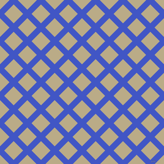 45/135 degree angle diagonal checkered chequered lines, 21 pixel lines width, 47 pixel square size, Free Speech Blue and Pavlova plaid checkered seamless tileable