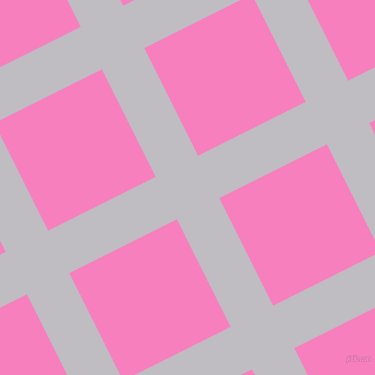 27/117 degree angle diagonal checkered chequered lines, 67 pixel line width, 170 pixel square size, French Grey and Persian Pink plaid checkered seamless tileable