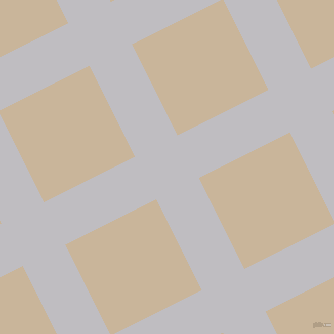 27/117 degree angle diagonal checkered chequered lines, 94 pixel lines width, 201 pixel square size, French Grey and Sour Dough plaid checkered seamless tileable
