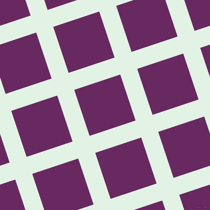18/108 degree angle diagonal checkered chequered lines, 58 pixel lines width, 157 pixel square size, Frosted Mint and Palatinate Purple plaid checkered seamless tileable