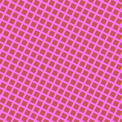63/153 degree angle diagonal checkered chequered lines, 7 pixel lines width, 20 pixel square size, Fuchsia Pink and Fuzzy Wuzzy Brown plaid checkered seamless tileable