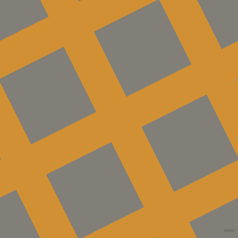 27/117 degree angle diagonal checkered chequered lines, 116 pixel line width, 250 pixel square size, Fuel Yellow and Concord plaid checkered seamless tileable