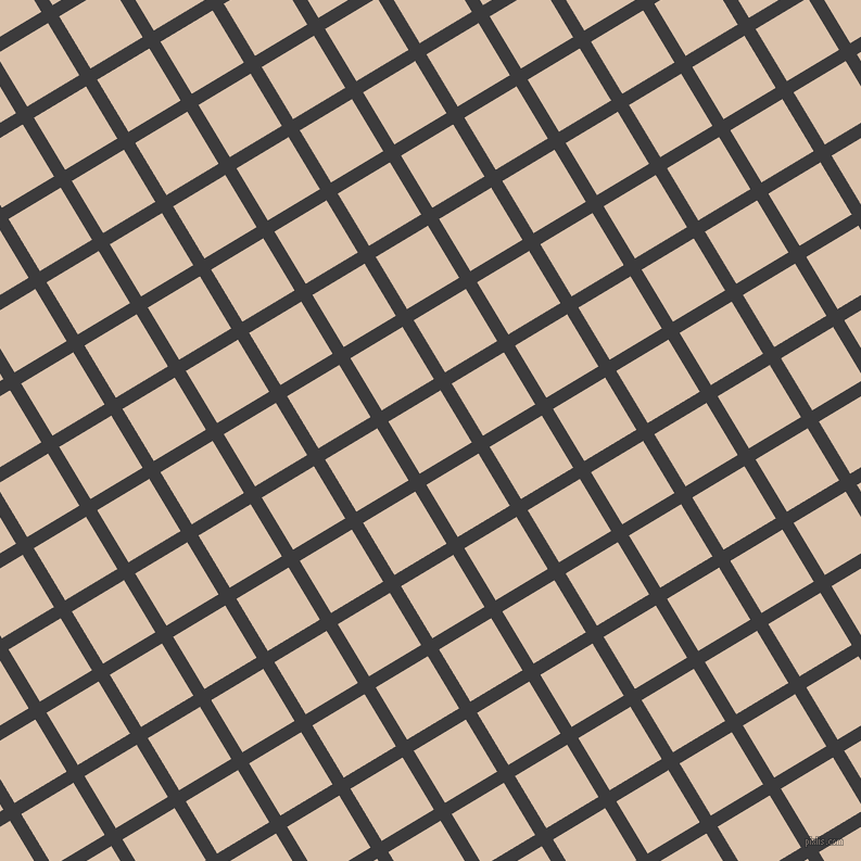 31/121 degree angle diagonal checkered chequered lines, 12 pixel line width, 56 pixel square size, Fuscous Grey and Bone plaid checkered seamless tileable