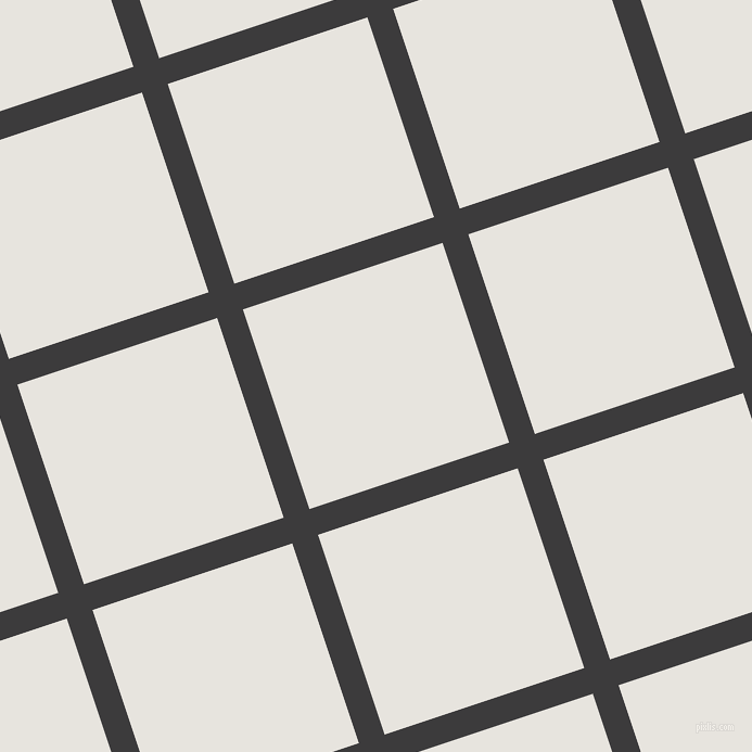 18/108 degree angle diagonal checkered chequered lines, 25 pixel line width, 194 pixel square size, Fuscous Grey and Wild Sand plaid checkered seamless tileable