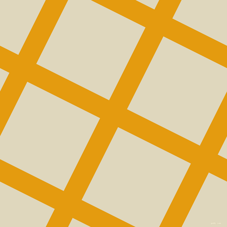 63/153 degree angle diagonal checkered chequered lines, 69 pixel line width, 281 pixel square size, Gamboge and Wheatfield plaid checkered seamless tileable