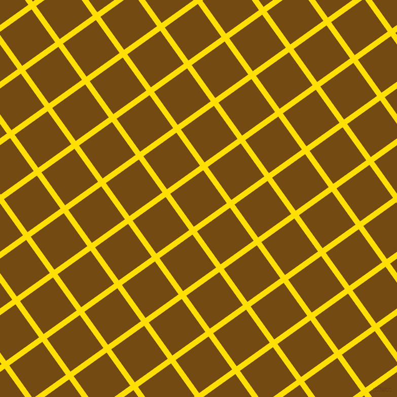36/126 degree angle diagonal checkered chequered lines, 11 pixel lines width, 80 pixel square size, Golden Yellow and Raw Umber plaid checkered seamless tileable