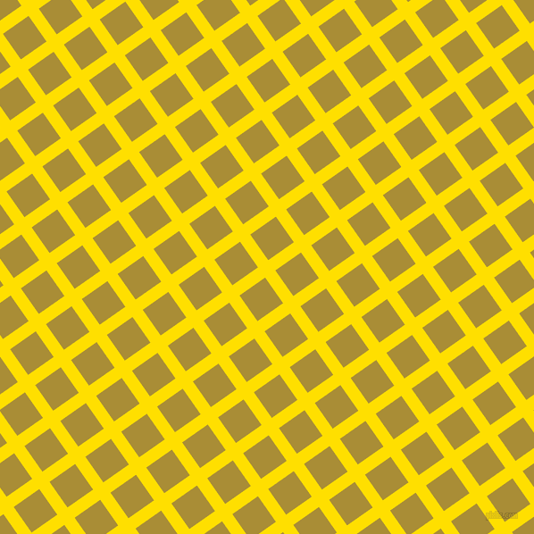 35/125 degree angle diagonal checkered chequered lines, 14 pixel lines width, 35 pixel square size, Golden Yellow and Reef Gold plaid checkered seamless tileable