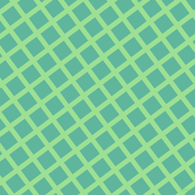 37/127 degree angle diagonal checkered chequered lines, 17 pixel lines width, 51 pixel square size, Granny Smith Apple and Keppel plaid checkered seamless tileable