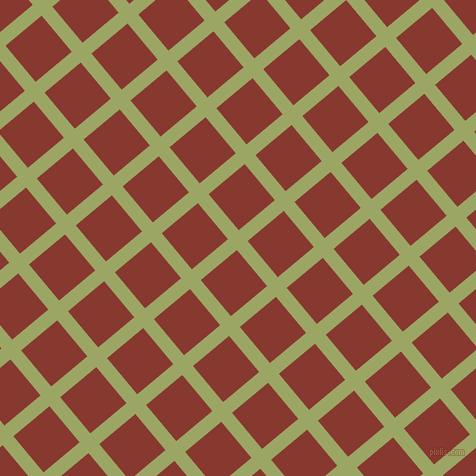 40/130 degree angle diagonal checkered chequered lines, 14 pixel line width, 47 pixel square size, Green Smoke and Crab Apple plaid checkered seamless tileable