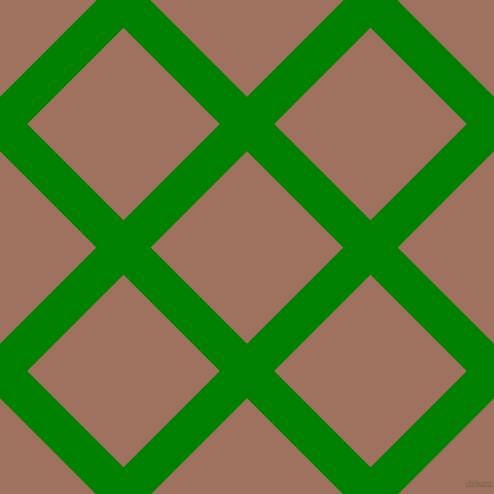 45/135 degree angle diagonal checkered chequered lines, 54 pixel line width, 191 pixel square size, Green and Toast plaid checkered seamless tileable