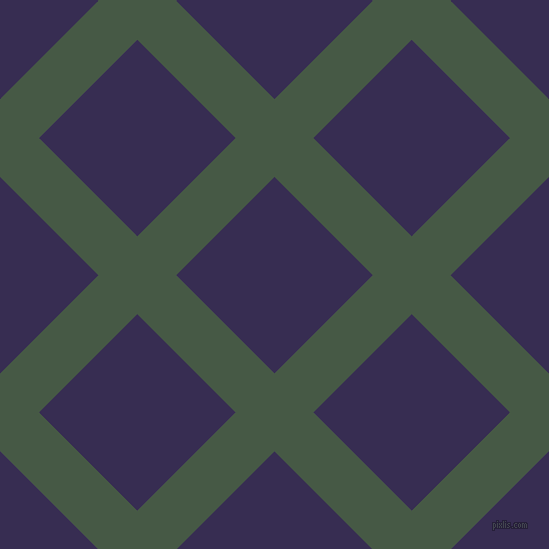 45/135 degree angle diagonal checkered chequered lines, 55 pixel line width, 139 pixel square size, Grey-Asparagus and Cherry Pie plaid checkered seamless tileable