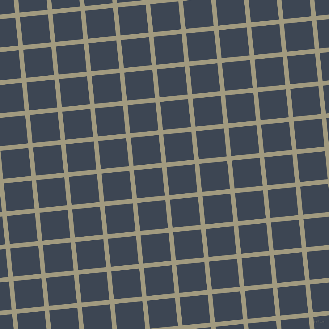 6/96 degree angle diagonal checkered chequered lines, 15 pixel line width, 91 pixel square size, Grey Olive and Rhino plaid checkered seamless tileable