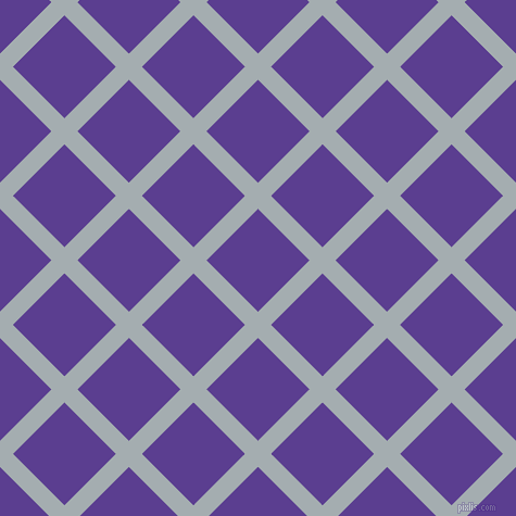 45/135 degree angle diagonal checkered chequered lines, 17 pixel line width, 67 pixel square size, Gull Grey and Daisy Bush plaid checkered seamless tileable