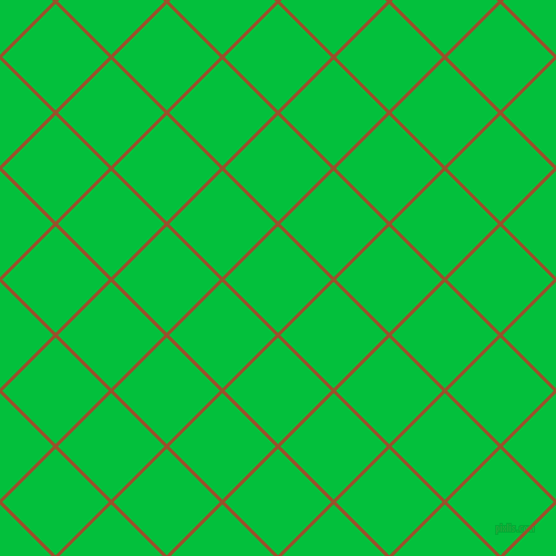 45/135 degree angle diagonal checkered chequered lines, 3 pixel lines width, 68 pixel square size, Hawaiian Tan and Dark Pastel Green plaid checkered seamless tileable