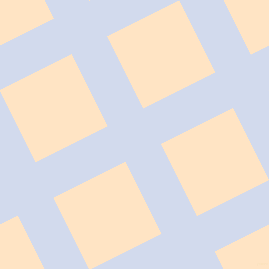 27/117 degree angle diagonal checkered chequered lines, 130 pixel line width, 265 pixel square sizeHawkes Blue and Bisque plaid checkered seamless tileable