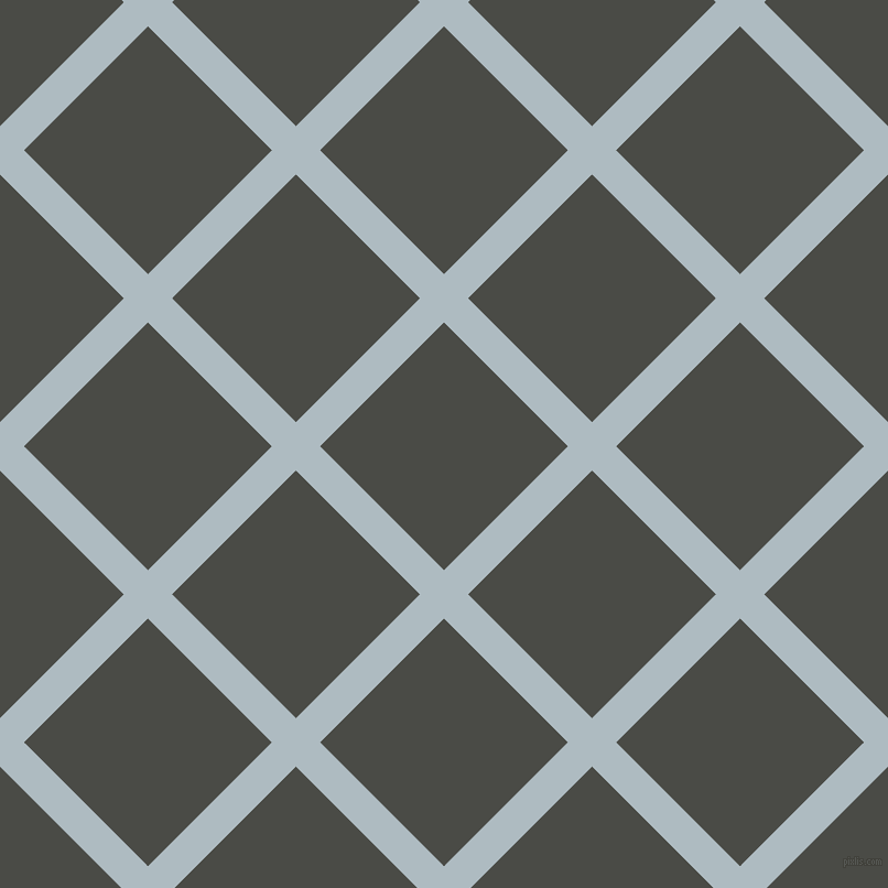 45/135 degree angle diagonal checkered chequered lines, 31 pixel line width, 159 pixel square size, Heather and Gravel plaid checkered seamless tileable