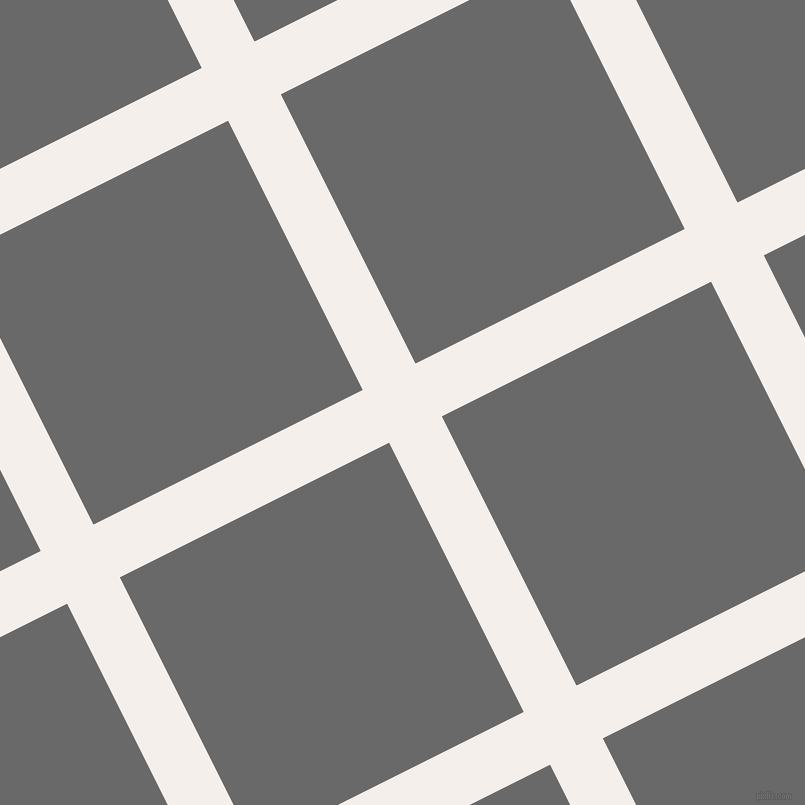 27/117 degree angle diagonal checkered chequered lines, 59 pixel lines width, 301 pixel square size, Hint Of Red and Dim Gray plaid checkered seamless tileable