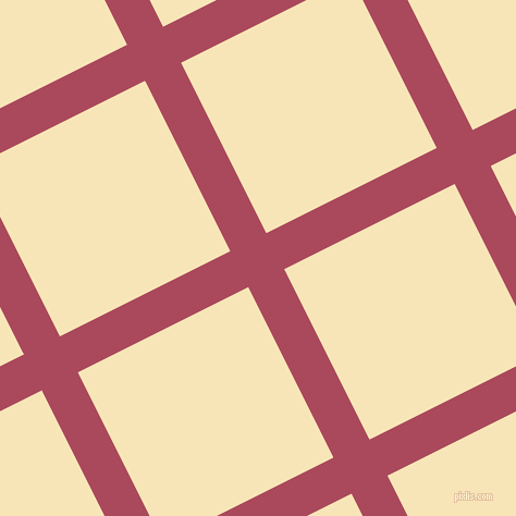 27/117 degree angle diagonal checkered chequered lines, 37 pixel lines width, 175 pixel square size, Hippie Pink and Barley White plaid checkered seamless tileable